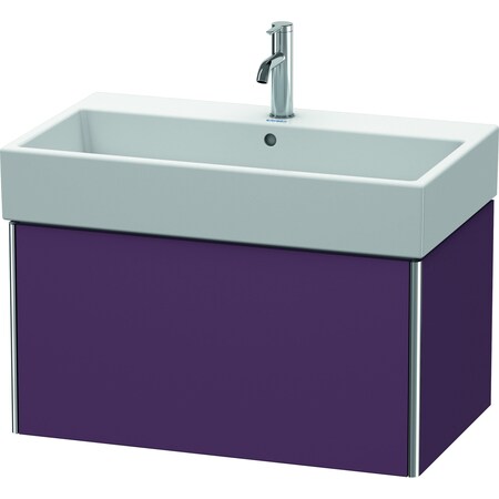 Duravit Xsquare Wall-Mounted Vanity Unit Aubergine Satin Matt XS409509494